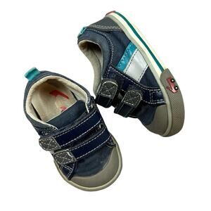 See Kai Run Russell Blue Canvas Sneakers Shoes Baby Toddler Infant Size 5